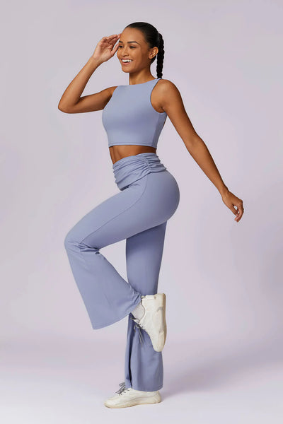 MALYRA Stilvolles Sport-Outfit: Zweiteiliges Set mit rückenfreiem Top