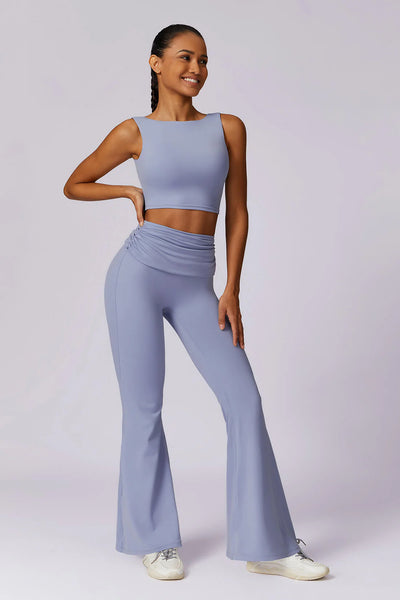 MALYRA Stilvolles Sport-Outfit: Zweiteiliges Set mit rückenfreiem Top