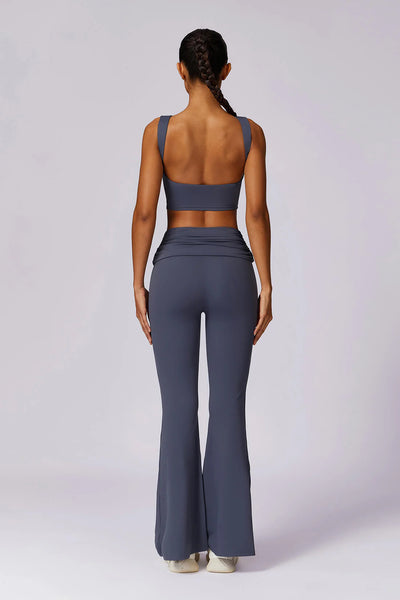 MALYRA Stilvolles Sport-Outfit: Zweiteiliges Set mit rückenfreiem Top