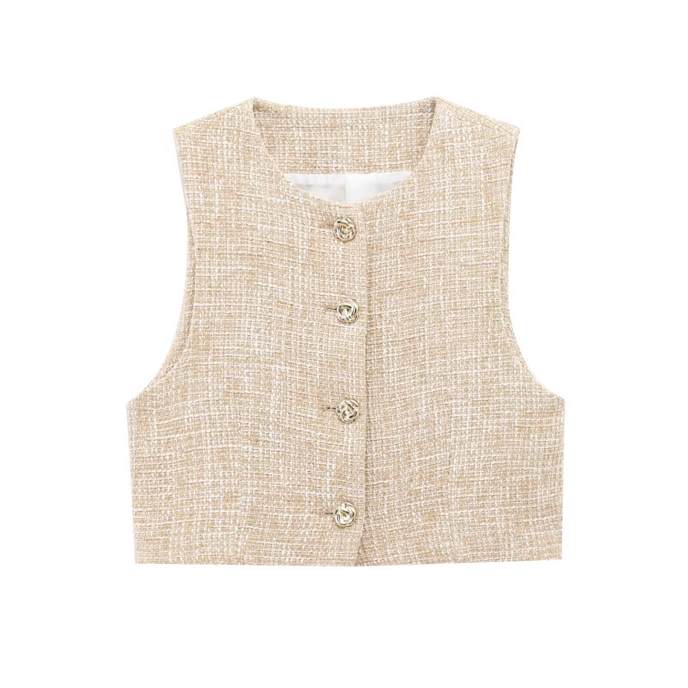 MALYRA Stilvolles Bouclé-Jersey Set mit Kurzer Weste und Hosenrock